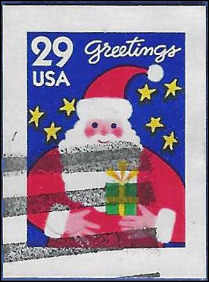 #2873 29c Christmas Santa Claus 1994 Used