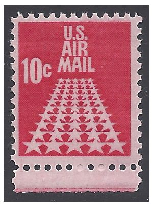 Scott C 72 10c US Air Mail Fifty Star Runway 1968 Mint NH