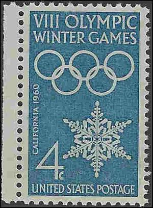 #1146 4c 8th Olympic Winter Games 1960 Mint NH