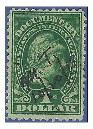 Scott R240 $1.00 Internal Revenue Documentary 1917-33 Used