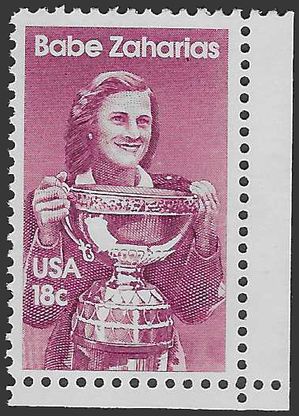 #1932 18c Sports Personalities Babe Zaharias 1981 Mint NH
