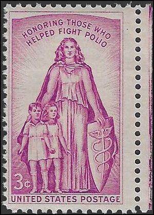 #1087 3c Polio 20th Anniversary March of Dimes 1957 Mint NH