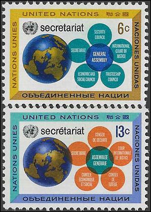 UN New York # 181-182 1968 Mint LH Set of 2