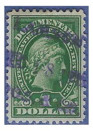 Scott R240 $1.00 Internal Revenue Documentary 1917-33 Used HR