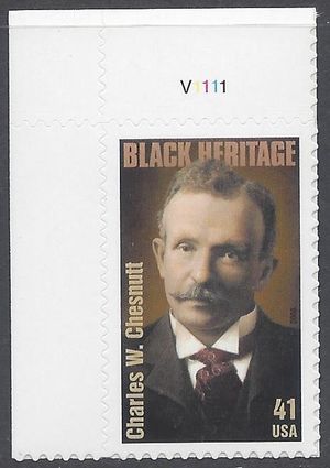 #4222 41c Black Heritage Charles W. Chesnutt P# 2008 Mint NH