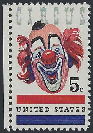 #1309 5c American Circus P# 1966 Mint NH