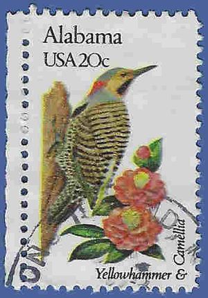 #1953 20c State Birds & Flowers Alabama 1982 Used