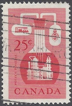 Canada # 363 1956 Used
