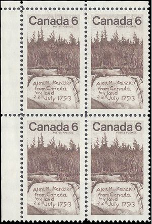 Canada # 516 1970 Used Corner Block of 4