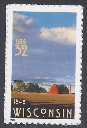 #3206 32c 150th Anniversary Wisconsin Statehood 1998 Mint NH