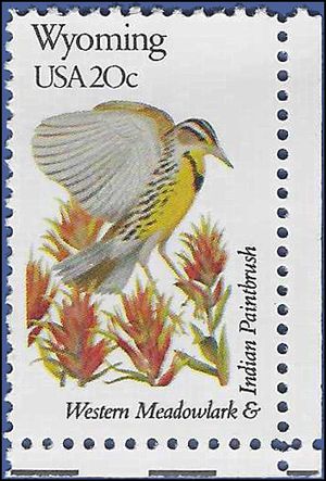 #2002 20c State Birds & Flowers Wyoming 1982 Mint NH