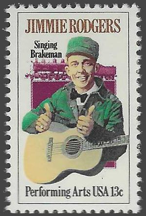 #1755 13c Jimmie Rodgers The Singing Brakeman 1978 Mint NH