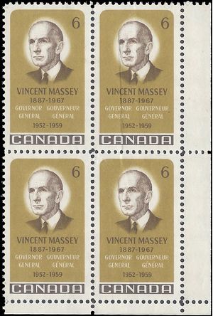 Canada # 491 1968 Used Block of 4