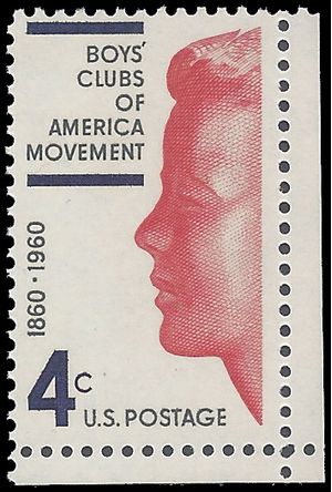 #1163 4c Boy's Club Of America 1960 Mint NH