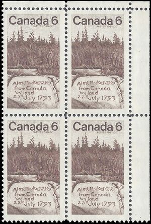 Canada # 516 1970 Used Corner Block of 4