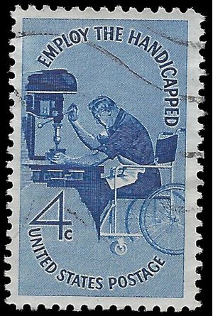 #1155 4c Employ the Handicapped 1960 Used