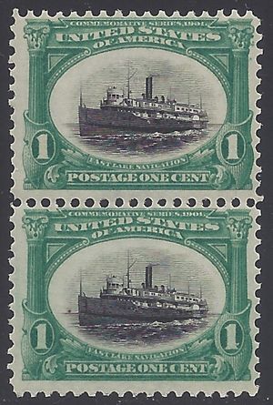 # 294 1c Fast Lake Navigation Attached Pair 1901 Mint NH