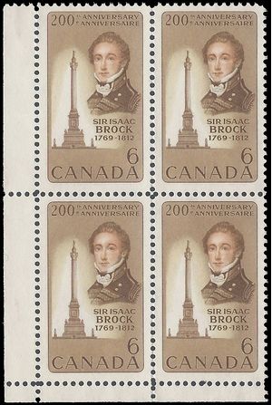 Canada # 501 1969 Used Corner Block of 4