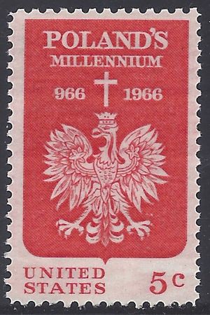 #1313 5c Polish Millennium 1966 Mint NH