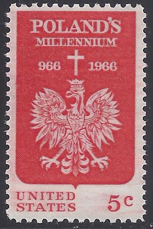 #1313 5c Polish Millennium 1966 Mint NH