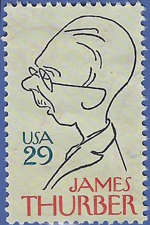 #2862 29c Literary Arts James Thurber 1994 Used