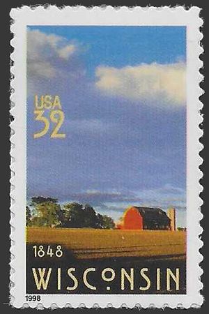 #3206 32c 150th Anniversary Wisconsin Statehood 1998 Mint NH