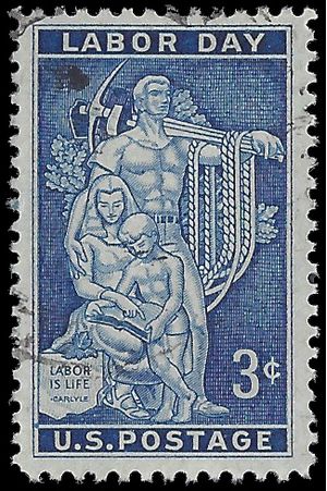 #1082 3c Labor Day 1956 Used