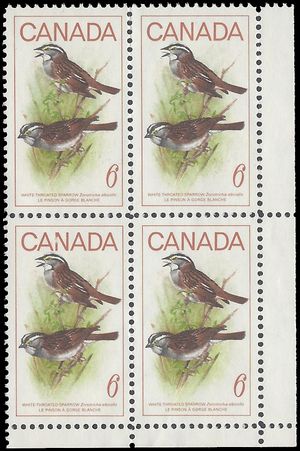 Canada # 496 1969 Used Corner Block of 4