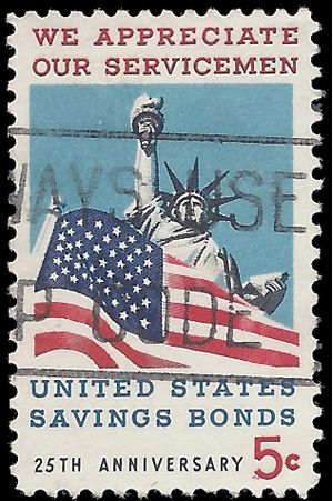 #1320 5c 25th Anniversary US Savings Bonds 1966 Used