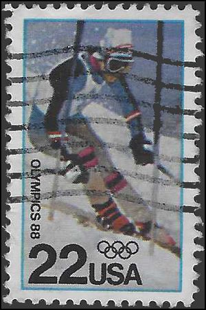 #2369 22c Calgary Winter Olympics 1988 Used