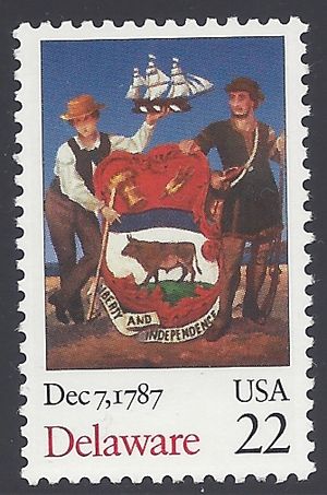 #2336 22c Constitution Bicentennial-Delaware 1987 Mint NH