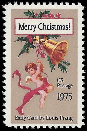 #1580c 10c Christmas Card, by Louis Prang 10.9 Perf 1975 Mint NH