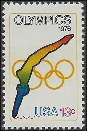 #1695 13c Olympic Games Diving 1976 Mint NH