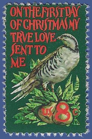 #1445 8c Partridge in a Pear Tree 1971 Mint NH