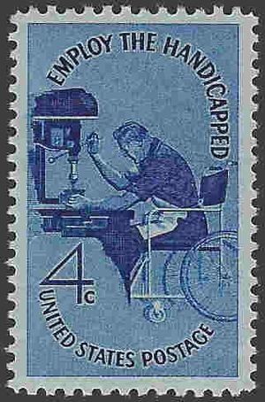 #1155 4c Employ the Handicapped 1960 Mint NH