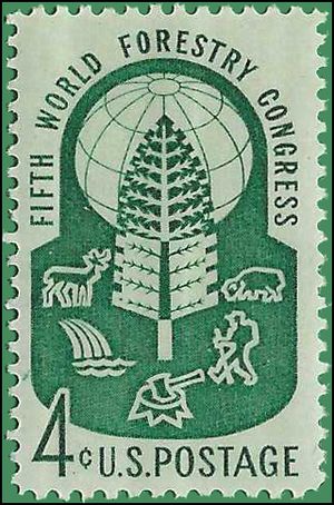 #1156 4c 5th World Forestry Congress 1960 Mint NH