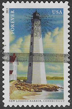 #4795 (46c Forever) New England Lighthouses New London Harbor, CT 2013 Used