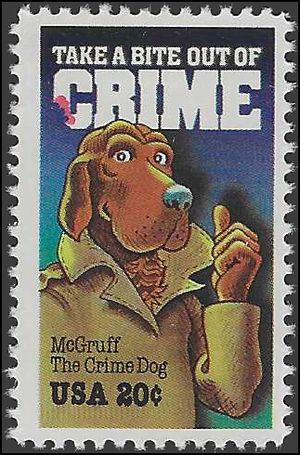 #2102 20c Take a Bite out of Crime 1984 Mint NH