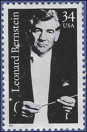 #3521 34c Leonard Bernstein 2001 Used