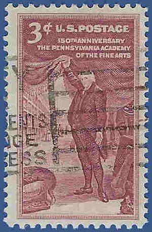#1064 3c Pennsylvania Academy of the Fine Arts 1955 Used