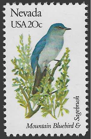 #1980 20c State Birds & Flowers Nevada 1982 Mint NH