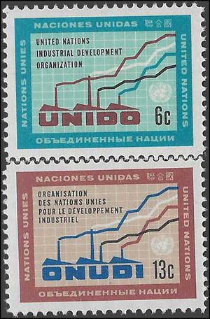UN New York # 185-186 1968 Mint LH Set of 2