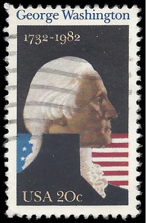 #1952 20c George Washington 1982 Used