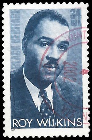 #3501 34c Black Heritage Roy Wilkins 2001 Used