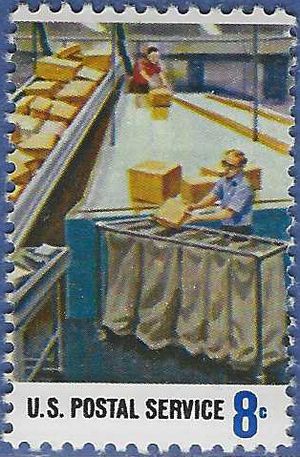 #1492 8c Postal Service Employees Parcel Post Sorting 1973 Mint NH