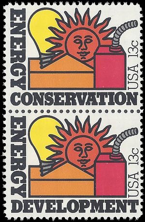 #1723-1724 13c Energy Conservation 1977 Mint NH