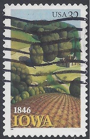 #3088 32c 150th Anniversary Iowa Statehood 1996 Used