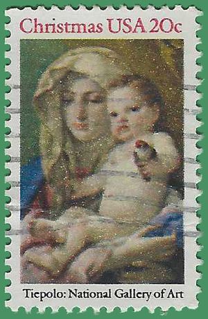 #2026 20c Christmas Madonna and Child 1982 Used