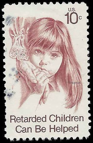 #1549 10c Retarded Children 1974 Used