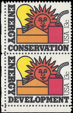#1723-1724 13c Energy Conservation 1977 Mint NH